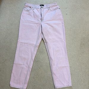 ABERCROMBIE & FITCH- Mom Jean, Pink and Blue Acid Wash, size 29/8R